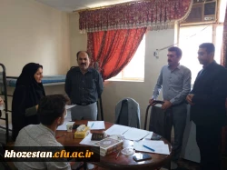 بازدید کارشناس مسئول نظارت ،ارزیابی و تضمین کیفیت استان خوزستان و مسئول روابط عمومی استان از روند مصاحبه با داوطلبان ورود به دانشگاه فرهنگیان