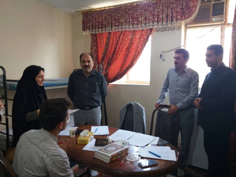 بازدید کارشناس مسئول نظارت ،ارزیابی و تضمین کیفیت استان خوزستان و مسئول روابط عمومی استان از روند مصاحبه با داوطلبان ورود به دانشگاه فرهنگیان