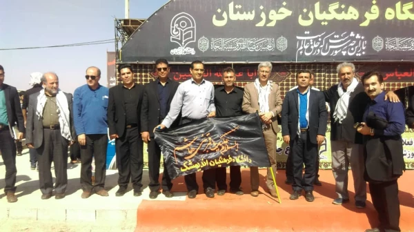 بازدید رییس دانشگاه فرهنگیان کشور و هیأت همراه از موکب اربعین حسینی دانشگاه فرهنگیان خوزستان مستقر در مرز چذابه
