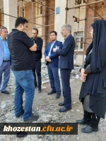 بازدید سرپرست مدیریت امور پردیس های استان خوزستان از تجهیز و نوسازی ساختمان رفاهی جدید 