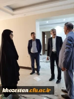 بازدید سرپرست مدیریت امور پردیس های استان خوزستان از تجهیز و نوسازی ساختمان رفاهی جدید 