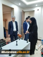 بازدید سرپرست مدیریت امور پردیس های استان خوزستان از تجهیز و نوسازی ساختمان رفاهی جدید 