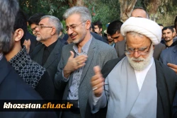 حضور پرشور مدیریت،مسئولین،اساتید،کارکنان و دانشجو معلمان دانشگاه فرهنگیان استان خوزستان در مراسم تشییع پیکر سردارشهید حاج قاسم سلیمانی 