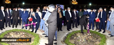 با حضور استاندار خوزستان و رئیس دانشگاه فرهنگیان کشور انجام شد:

بهره برداری و کلنگ زنی دو پروژه عمرانی دانشگاه فرهنگیان در اهواز