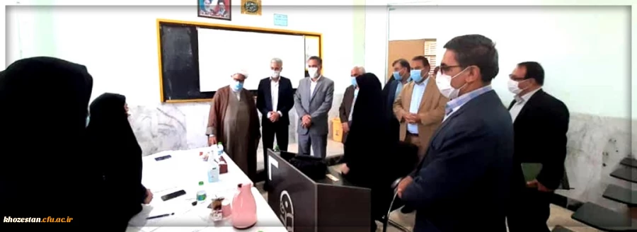 بازدید مدیر دانشگاه فرهنگیان استان خوزستان از روند برگزاری مصاحبه داوطلبان ورود به دانشگاه فرهنگیان خوزستان