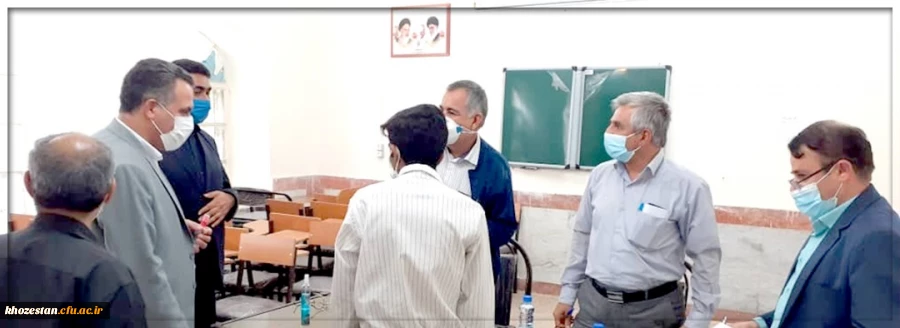 بازدید مدیر دانشگاه فرهنگیان استان از روند برگزاری مصاحبه داوطلبان ورود به دانشگاه فرهنگیان خوزستان
