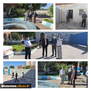 بازدید ریاست دانشگاه فرهنگیان استان خوزستان از پروژه های عمرانی پردیس حضرت فاطمه الزهرا(س) اهواز