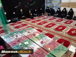حضور کارکنان پردیس حضرت فاطمه الزهرا(س) در بنیاد حفظ آثار و نشر ارزش های دفاع مقدس برای بدرقه دو شهید تازه تفحص شده گمنام