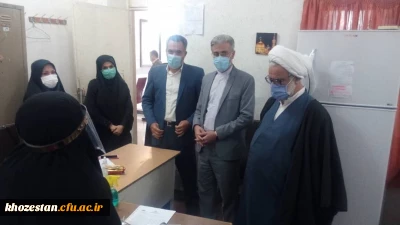 بازدید ریاست دانشگاه فرهنگیان استان خوزستان از مصاحبه تخصصی داوطلبان آزمون استخدام پیمانی آموزش و پرورش در سال  1399 از پردیس حضرت فاطمه الزهرا (س) اهواز