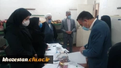 بازدید ریاست دانشگاه فرهنگیان استان خوزستان از مصاحبه تخصصی داوطلبان آزمون استخدام پیمانی آموزش و پرورش در سال  1399 از پردیس حضرت فاطمه الزهرا (س) اهواز