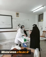 برگزاری ایستگاه تست کرونا در پردیس حضرت فاطمه الزهرا(س) اهواز