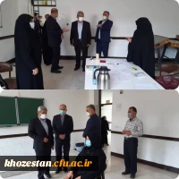 بازدید مدیر کل آموزش و پرورش خوزستان از محل برگزاری مصاحبه های عمومی گزینش آزمون استخدام پیمانی ماده ۲۸ در پردیس حضرت فاطمه الزهرا(س) اهواز