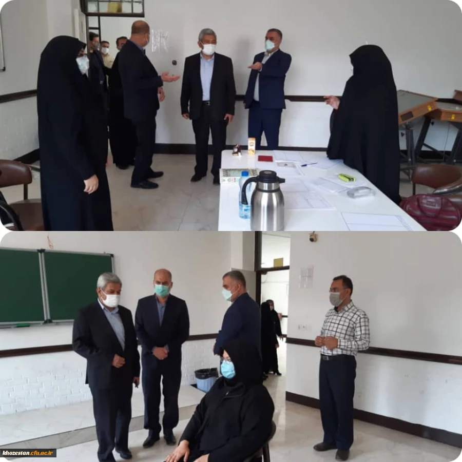 بازدید مدیر کل آموزش و پرورش خوزستان از محل برگزاری مصاحبه های عمومی گزینش آزمون استخدام پیمانی ماده ۲۸ در پردیس حضرت فاطمه الزهرا(س) اهواز