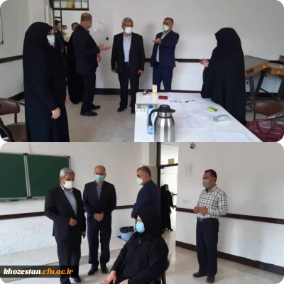 بازدید مدیر کل آموزش و پرورش خوزستان از محل برگزاری مصاحبه های عمومی گزینش آزمون استخدام پیمانی ماده ۲۸ در پردیس حضرت فاطمه الزهرا(س) اهواز