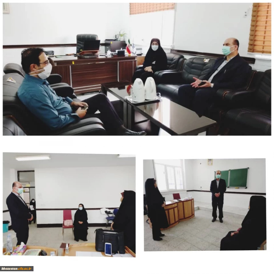 بازدید رئیس هسته گزینش اداره کل خوزستان از محل برگزاری مصاحبه های عمومی گزینش آزمون استخدام پیمانی ماده ۲۸ در پردیس حضرت فاطمه الزهرا(س) اهواز