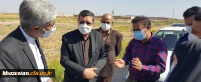 بازدید دکتر خنیفر از زمین پیشنهادی برای احداث دانشگاه جامع فرهنگیان استان خوزستان