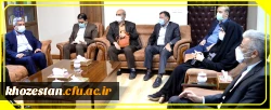 دیدار دکتر خنیفر و هیات همراه با استاندار خوزستان 