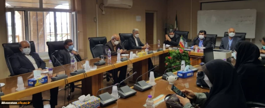 دیدار رییس دانشگاه فرهنگیان کشور به همراه نماینده آبادان با رییس پالایشگاه نفت