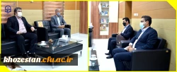 دیدار رئیس جدید سرپرستی بانک تجارت استان خوزستان با مدیر دانشگاه فرهنگیان استان خوزستان 2