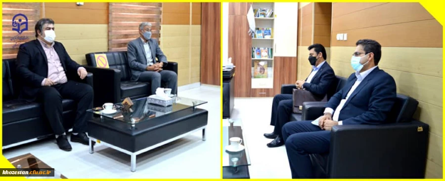 دیدار رئیس جدید سرپرستی بانک تجارت استان خوزستان با مدیر دانشگاه فرهنگیان استان خوزستان 2