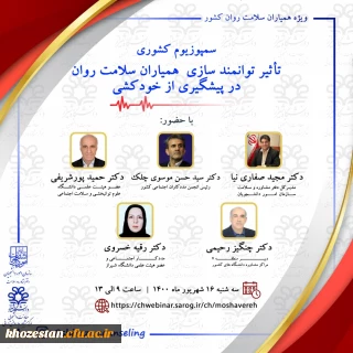 سمپوزیوم کشوری تاثیر توانمند سازی همیاران سلامت روان در پیشگیری از خودکشی