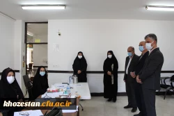 بازدید معاون حراست سازمان مرکزی دانشگاه فرهنگیان کشور از روند برگزاری مصاحبه داوطلبان ورود به دانشگاه فرهنگیان در پردیس حضرت فاطمه الزهرا(س) اهواز