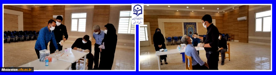 انجام تست کرونا از همکاران مرکز آموزش عالی خدیجه کبری (س) دزفول 2