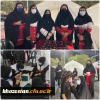 حضور فعال اعضای کانون  فرهنگی مرکز خدیجه کبری (س) در پوشش امدادی جمعیت هلال احمر این شهرستان به مناسبت مراسم اربعین حسینی 2