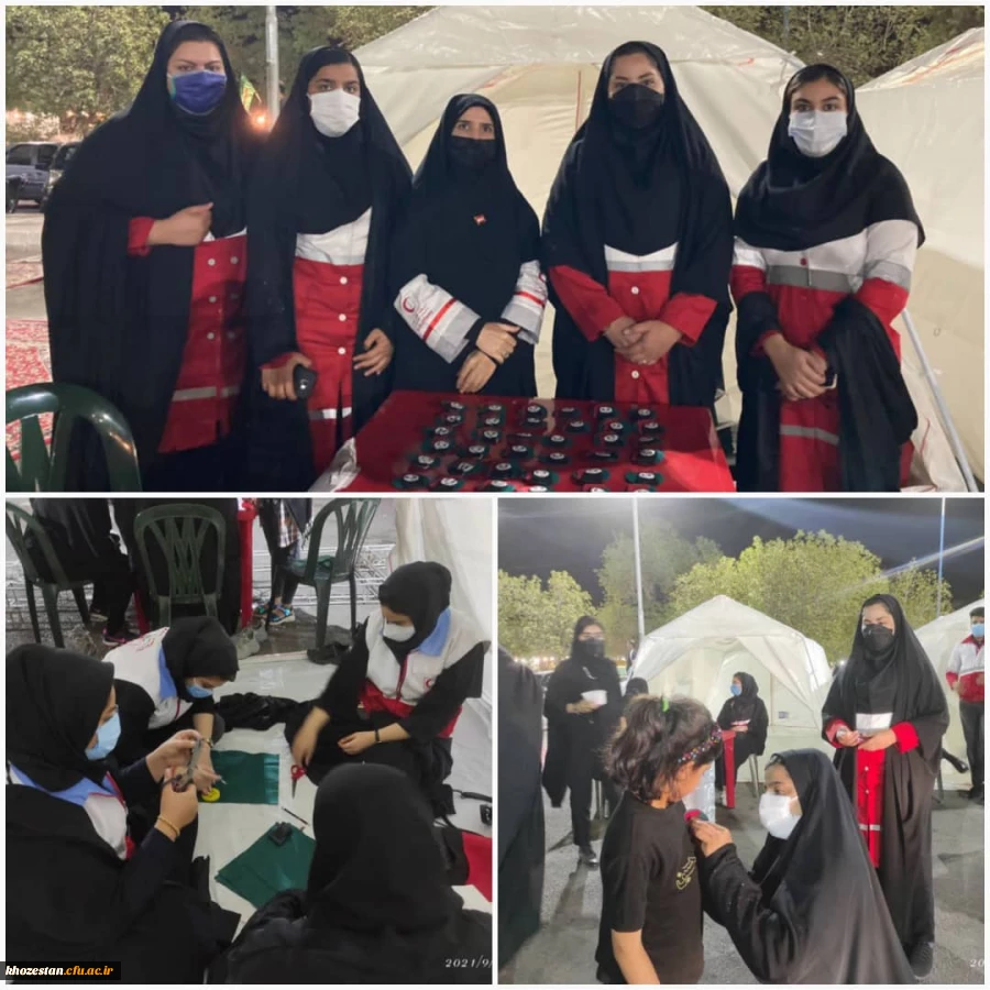 حضور فعال اعضای کانون  فرهنگی مرکز خدیجه کبری (س) در پوشش امدادی جمعیت هلال احمر این شهرستان به مناسبت مراسم اربعین حسینی 2