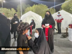 حضور فعال اعضای کانون  فرهنگی مرکز خدیجه کبری (س) در پوشش امدادی جمعیت هلال احمر این شهرستان به مناسبت مراسم اربعین حسینی 2