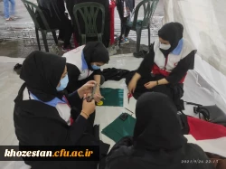 حضور فعال اعضای کانون  فرهنگی مرکز خدیجه کبری (س) در پوشش امدادی جمعیت هلال احمر این شهرستان به مناسبت مراسم اربعین حسینی 4