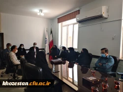 جلسه سرپرست امور پردیس های استان خوزستان با پرسنل اداری پردیس حضرت فاطمه الزهرا (س) اهواز