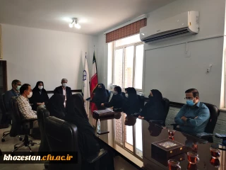 جلسه سرپرست امور پردیس های استان خوزستان با پرسنل اداری پردیس حضرت فاطمه الزهرا (س) اهواز