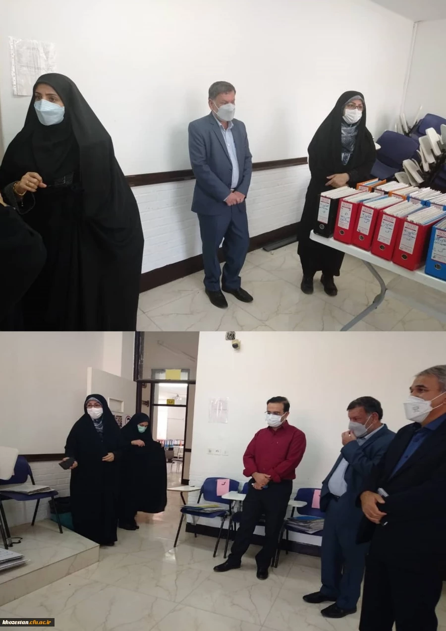 بازدید مدیر بهسازی منابع انسانی و مسئول دوره مهارت آموزی دانشگاه فرهنگیان از پردیس حضرت فاطمه الزهرا(س) اهواز