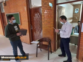 تحویل مدارک دانشجویان ترددی سال1400 در پردیس حضرت رسول اکرم(ص) اهواز