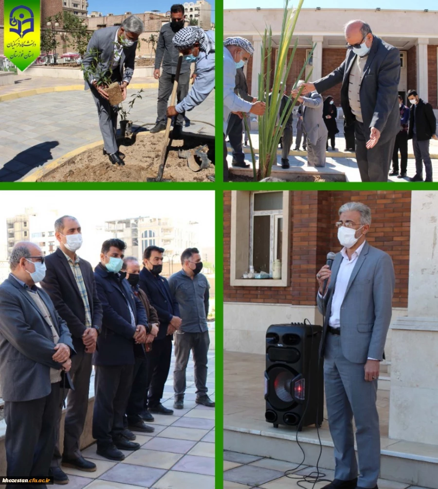 مراسم کاشت نهال با نام «روز سبز» در پردیس حضرت فاطمه الزهرا(س) اهواز