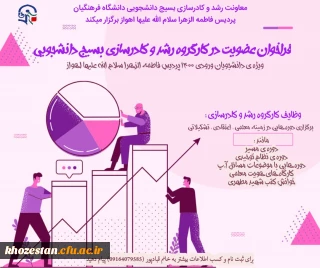 فراخوان عضویت در کارگروه رشد و کادرسازی بسیج دانشجویی