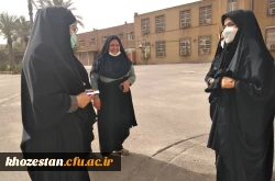 بازدید سرپرست پردیس حضرت فاطمه الزهرا(س) اهواز از حضور دانشجویان ورودی در خوابگاه