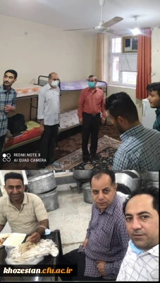 بازدید دکتر صالحی از حضور دانشجویان ورودی در خوابگاههای پردیس حضرت رسول اکرم(ص) اهواز