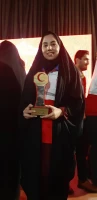 درخشش دبیر کانون دانشجویی هلال احمر دانشگاه فرهنگیان حضرت خدیجه کبری (س)دزفول در آیین تجلیل از اعضای برتر جمعیت هلال احمر استان خوزستان 
 2