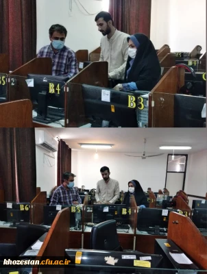 بازدید کارشناس مسئول نظارت و ارزیابی مدیریت استانی از محل برگزاری آزمون جامع در پردیس حضرت فاطمه الزهرا(س) اهواز