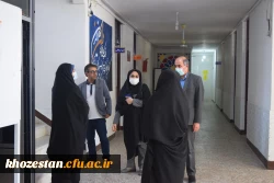 بازدید مسئولین استانی از روندآماده سازی پردیس ها و مراکز استان جهت برگزاری آزمون جامع پایانی ویژه سری پنجم نیروهای مشمول قانون تعیین تکلیف وزارت آموزش و پرورش و همچنین  برگزاری آزمون های حضوری پایان نیمسال دوم 1401-1400 دانشجویان کارشناسی پیوسته در مرکز آ