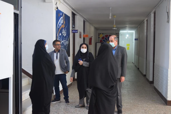 بازدید مسئولین استانی از روندآماده سازی پردیس ها و مراکز استان جهت برگزاری آزمون جامع پایانی ویژه سری پنجم نیروهای مشمول قانون تعیین تکلیف وزارت آموزش و پرورش و همچنین  برگزاری آزمون های حضوری پایان نیمسال دوم 1401-1400 دانشجویان کارشناسی پیوسته در مرکز آ