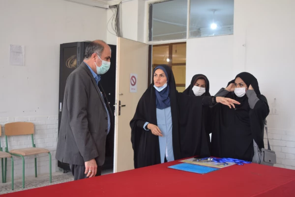 بازدید مسئولین استانی از روندآماده سازی پردیس ها و مراکز استان جهت برگزاری آزمون جامع پایانی ویژه سری پنجم نیروهای مشمول قانون تعیین تکلیف وزارت آموزش و پرورش و همچنین  برگزاری آزمون های حضوری پایان نیمسال دوم 1401-1400 دانشجویان کارشناسی پیوسته در مرکز آ