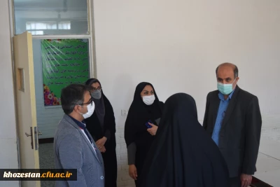 بازدید مسئولین استانی از روند آماده سازی مرکزحضرت خدیجه کبری (س) جهت برگزاری آزمون های پایان نیمسال دوم
