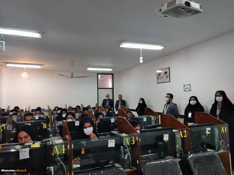 برگزاری آزمون سری پنجم نیروهای مشمول قانون تعیین تکلیف وزارت آموزش و پرورش و افراد جامانده از سری ها قبل در پردیس حضرت فاطمه الزهرا(س) خوزستان