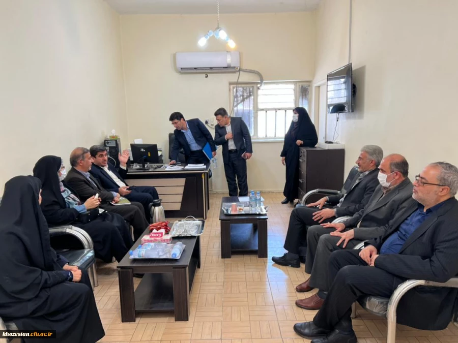 بازدید معاون ارزیابی، نظارت و تضمین کیفیت دانشگاه فرهنگیان و معاون برنامه ریزی منابع انسانی وزارت آموزش و پرورش از پردیس حضرت فاطمه الزهرا(س) خوزستان