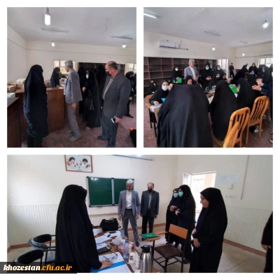 بازدید سرپرست امور پردیس های استان خوزستان از روند برگزاری مصاحبه داوطلبان ورود به دانشگاه فرهنگیان (سال تحصیلی ۱۴۰۲_۱۴۰۱) در پردیس حضرت فاطمه الزهرا(س) اهواز
