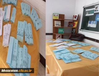 برگزاری نمایشگاه کتاب به مناسبت هفته تربیت بدنی در پردیس حضرت فاطمه الزهرا(س) اهواز