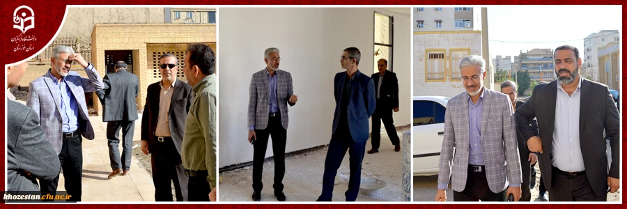 بازدید میدانی مدیر دانشگاه فرهنگیان و مدیر کل نوسازی استان از روند تکمیل خوابگاه دکتر حسابی 2